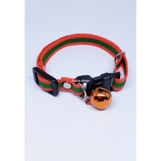 Kalung motif garis kucing kelinci anjing kecil dengan lonceng pet collor