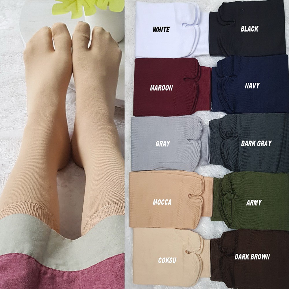 Kaos Kaki  Polos / Kaos Kaki Muslimah / Kaos Kaki Jari / Kaos Kaki Jempol / Kaos Kaki Wanita