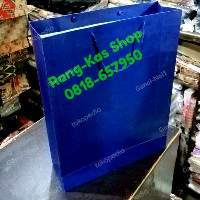 

READY COD Paperbag BIRU Dongker Buku karton Duplex Tebal TERLARIS