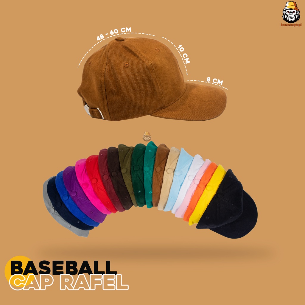 Topi Polo Caps Topi Baseball Polos Distro Pria Wanita Bahan Rafel Pengait Cakop