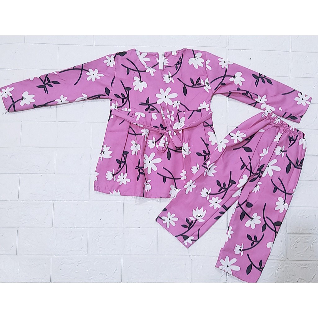 baju anak tunik anak anak 3 bulan - 9 tahun motif bunga melati baju anak anak perempuan kekinian