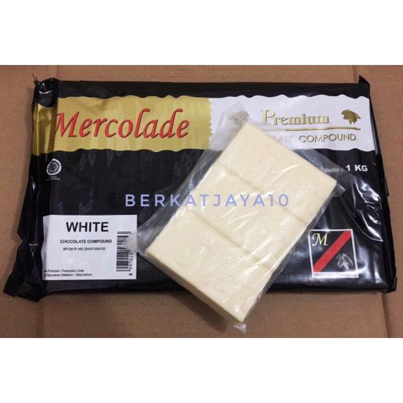 Mercolade WHITE Premium REPACK 250 Gram Coklat Putih Halal