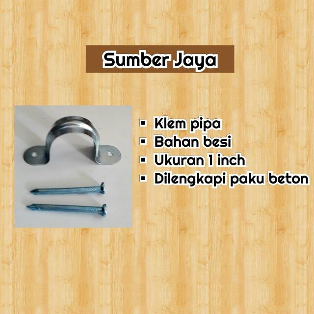 Klem Pipa Bahan Besi 1" Inch