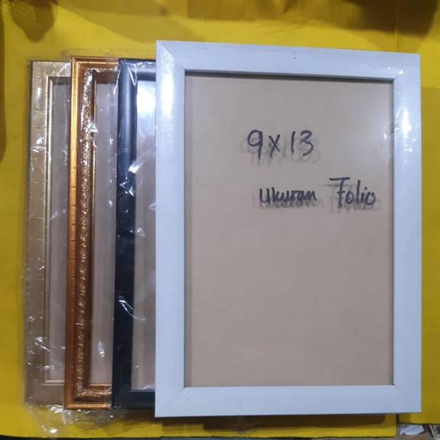 Bingkai foto + Kaca 9x13 / ukuran FOLIO /F4
