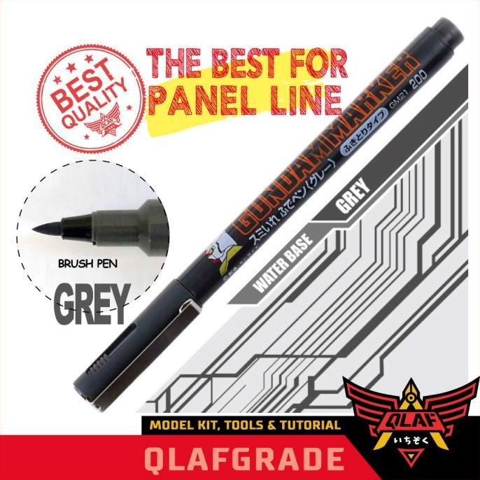 

Gundam Marker Brush Pen GRAY for Panel Lining GM21 GM 21 -Bisa Dihapus
