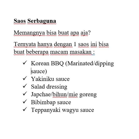 

[KODE HS00K] Saos Serbaguna Korean BBQ Yakiniku SAE 250 ml