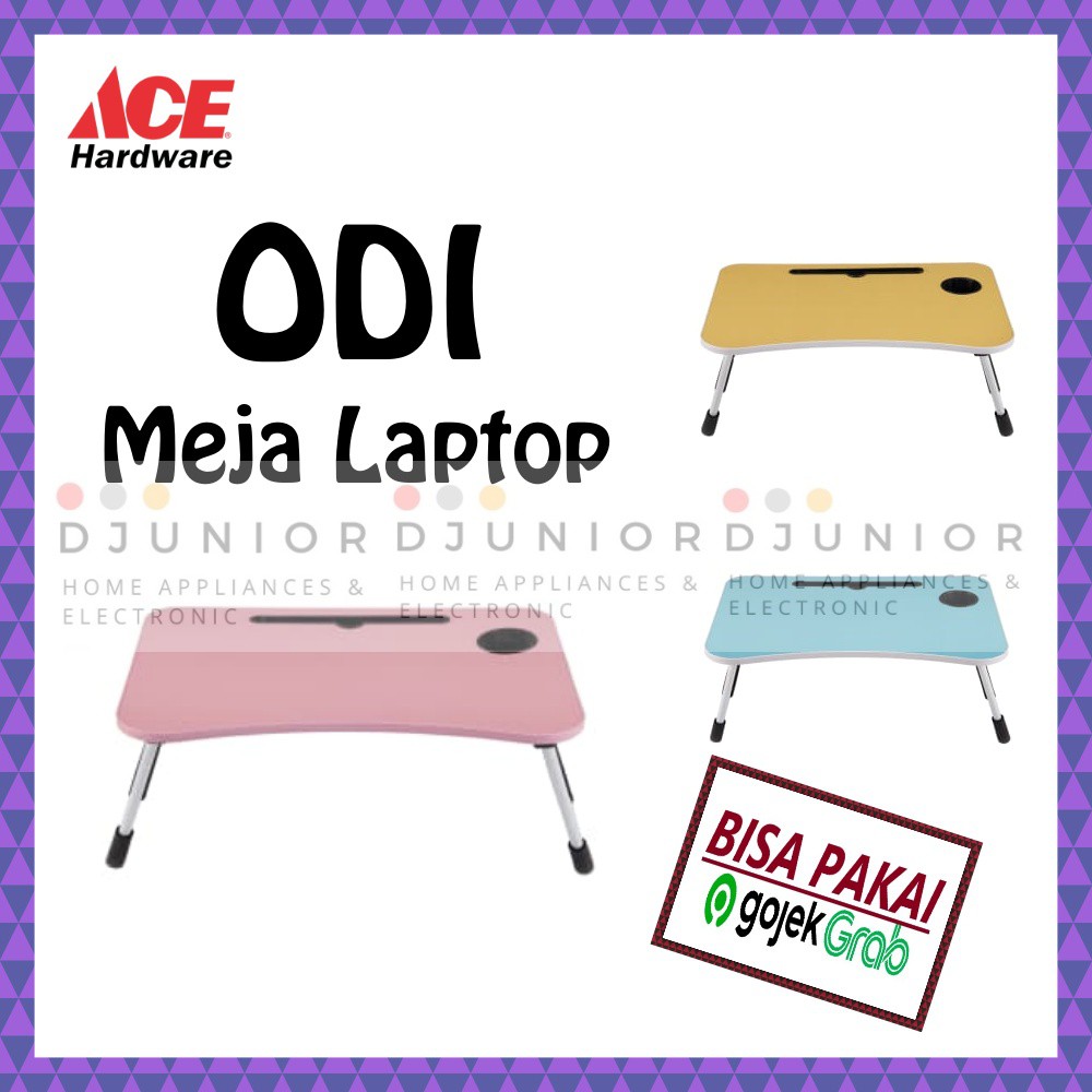 ACE ODI - MEJA LAPTOP DENGAN TEMPAT GELAS / MEJA LIPAT BELAJAR ANAK / LAPTOP DESK WITH CUP HOLDER