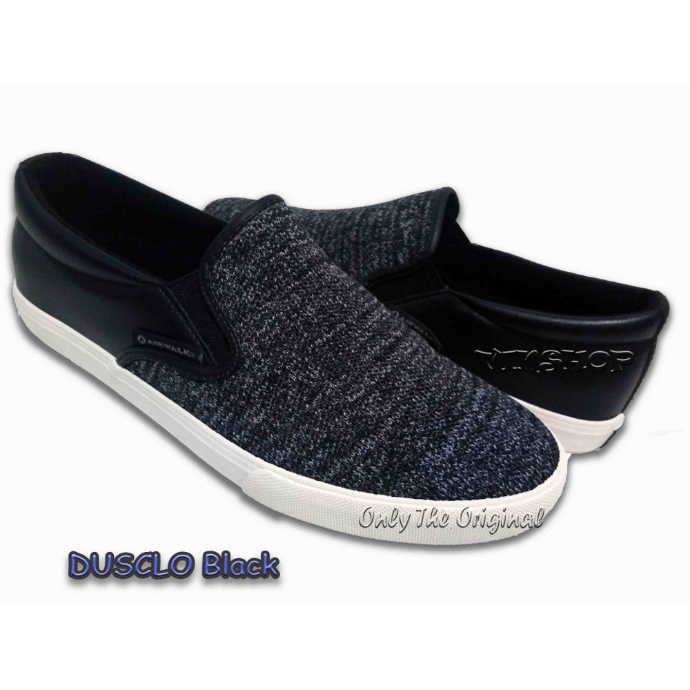 ORIGINAL AIRWALK DUSCLO BLACK Sepatu Pria Slip On