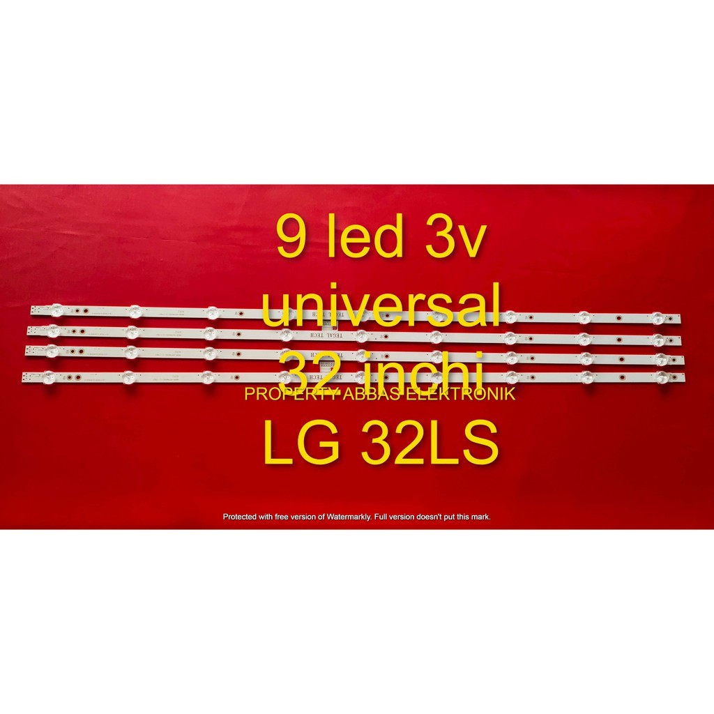 led 9 KANCING MULTI backlight multi universal 32 inchi  9 kancing 9 led 3v universal multi lg 32ls