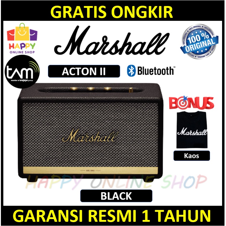 Marshall Acton II Bluetooth Speaker Marshall Action 2 Wireless - Garansi Resmi