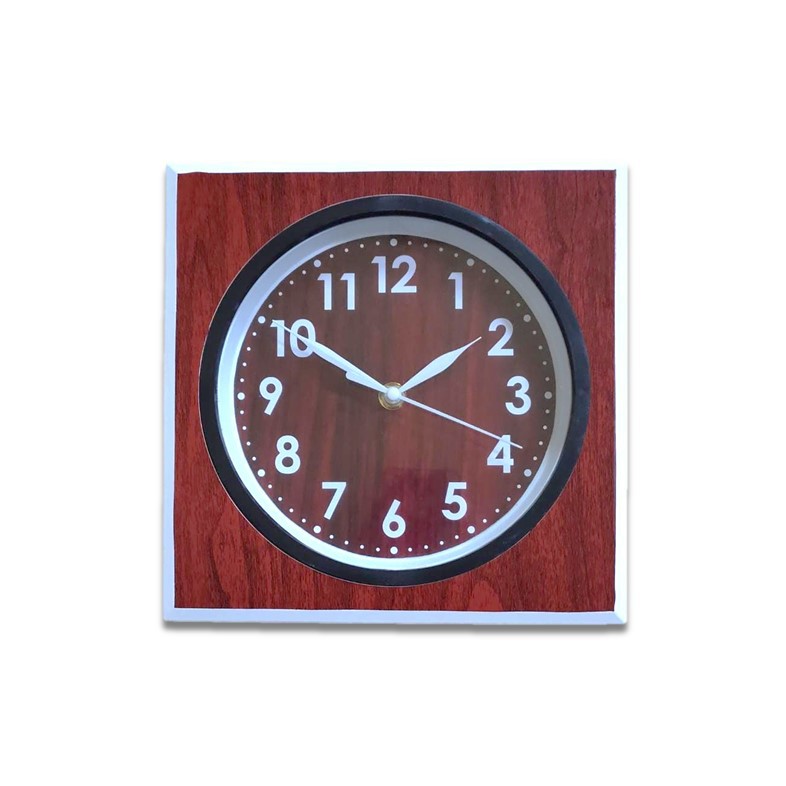 Jam Dinding Vintage Shabby Chic Minimalis Motif Kayu Elegan 24cm Free Baterai