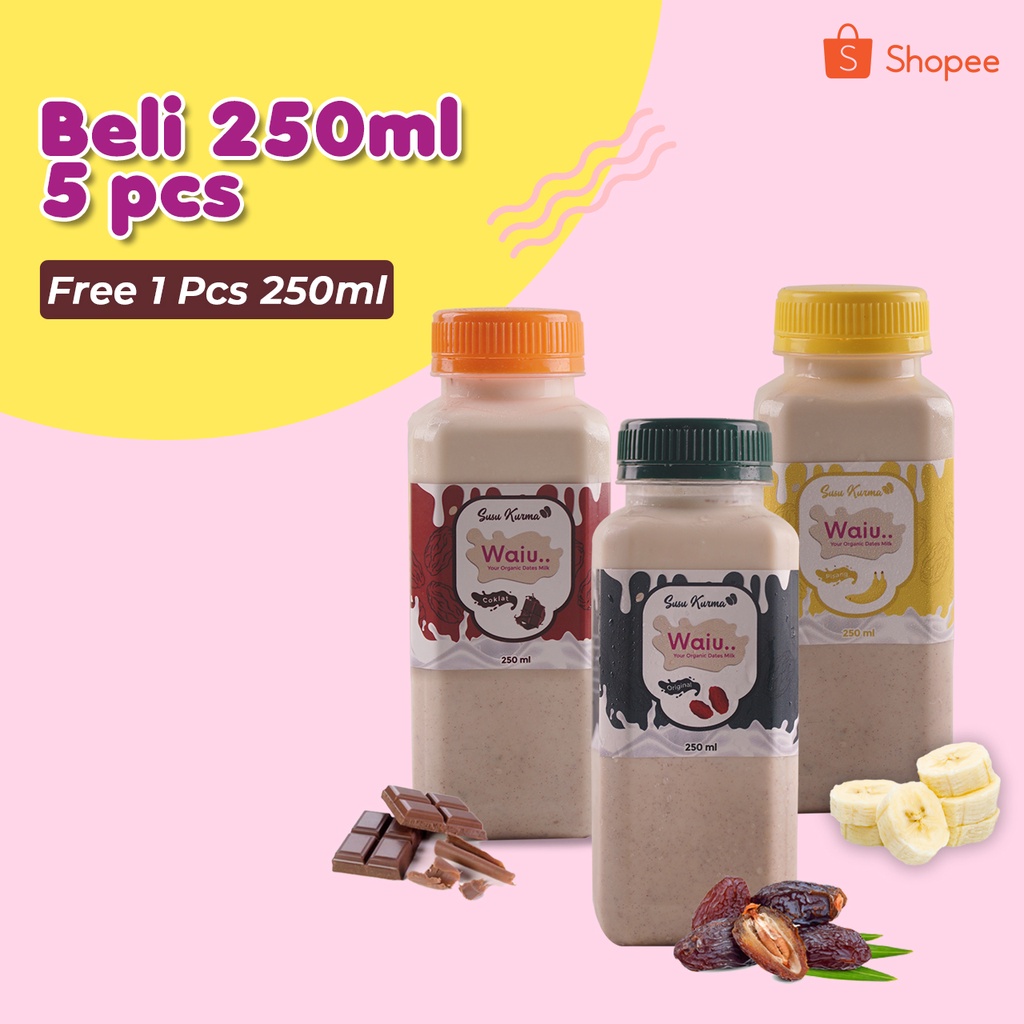 

PROMO SEPTEMBER - Waiu Milk 250 Ml 5 pcs Get 1 pcs 250 Ml Free