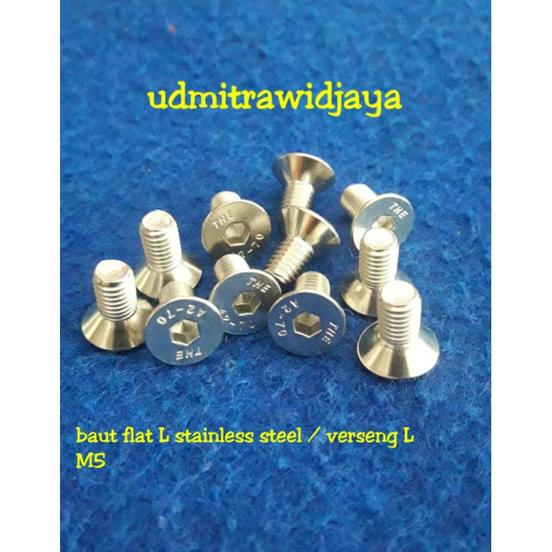 baut L variasi stainless steel / baut L stainless steel / baut L verseng stainless steel