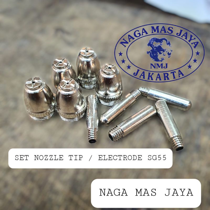 NOZZLE TIP SG55 / ELECTRODE SG55 MATA CUTTING PLASMA CUT 60 TYPE SG55 / NOZZLE TIP SG 55 / ELECTRODE