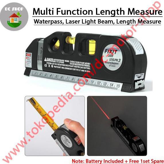 

[[BISA COD]] Fixit Level Pro3/Levelpro3 Penggaris Kombinasi Laser Waterpass Meteran