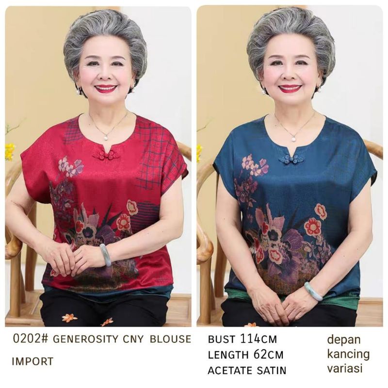 MDLV ~ 0202# Generosity CNY Blouse Cheongsam Blouse Chinese new year Blouse Import Premium Baju Imlek Baju Sincia Fashion import