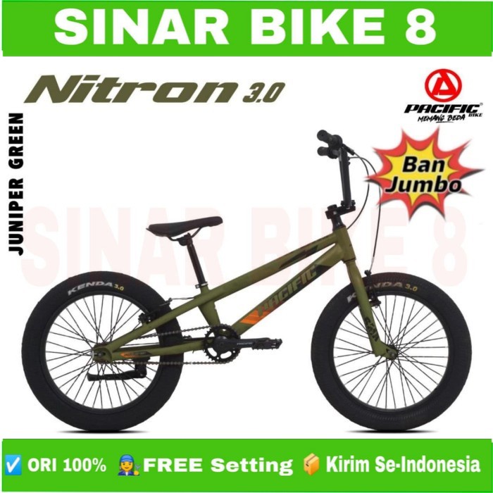 Sepeda Anak Laki BMX PACIFIC NITRON 3.0 Ban Jumbo Ukuran 20 Inch