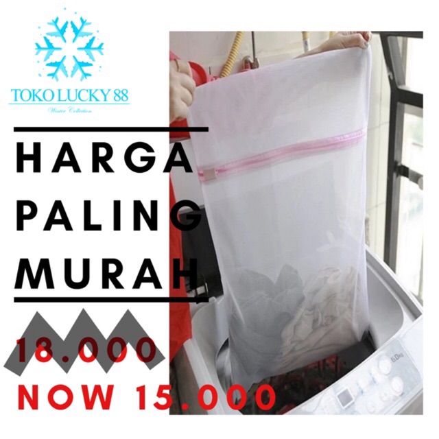 IMPORT Tas Laundry 50x60cm baju kotor Organizer Washing Bag Big Size