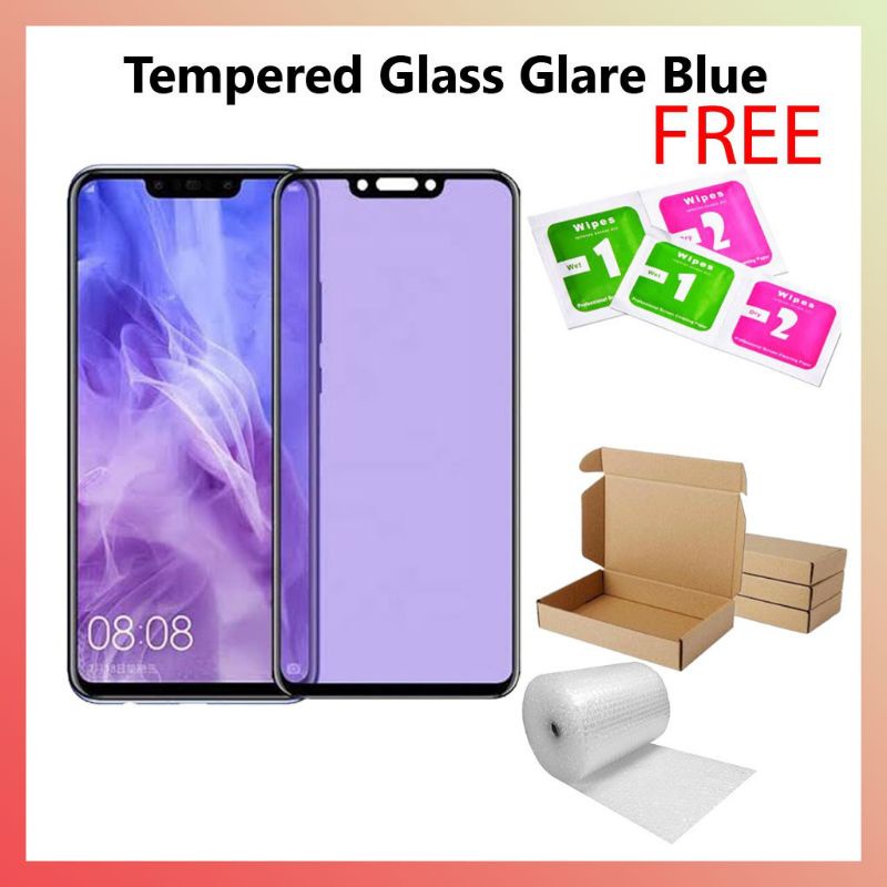 Tempered Glass Oppo A3s//f7/C1 Blue Light Full Screen Premium Protector Quality