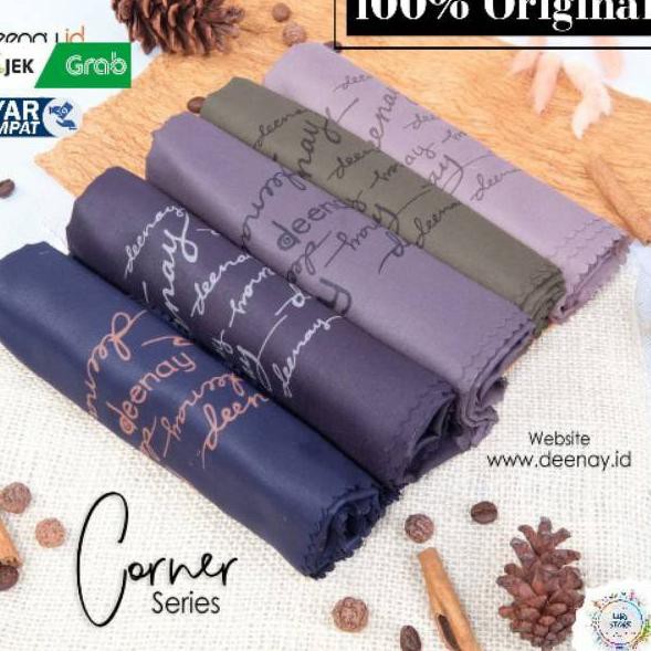 KM → KERUDUNG DEENAY ORI CORNER SERIES Hijab Jilbab Segi Empat Voal Motif Denay  Terbaru Premium