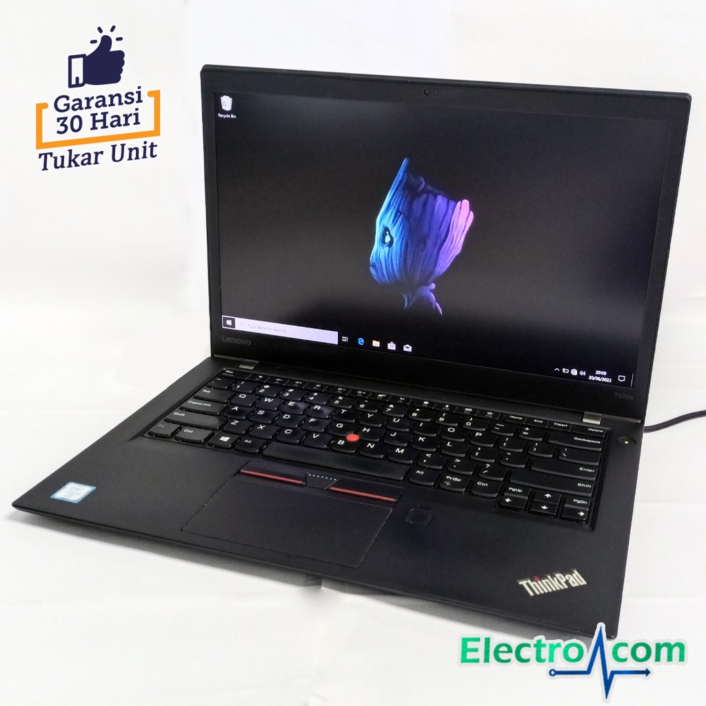 Lenovo Thinkpad T470 Core i5 Gen7 Ram 8GB SSD 256GB Bergaransi