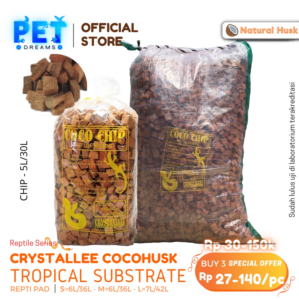 PROMO COCO HUSK COCO CHIP COCO PEAT COCO STICK ALAS KANDANG REPTIL PLANTATION SOIL REPTILE SABUT KELAPA BEDDING SULCATA TORTO KADAL