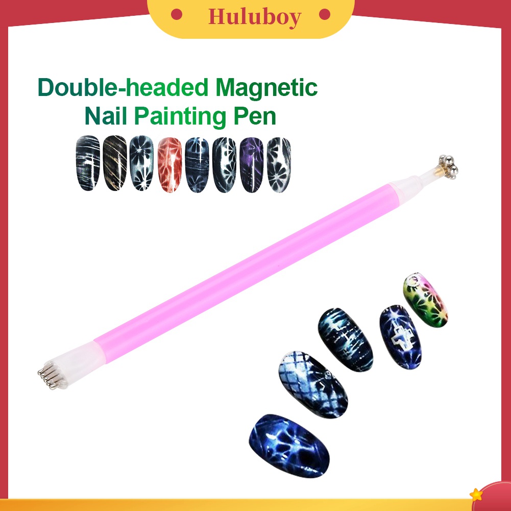 Huluboy Huluboy♡ Pen Magnetik Dua Sisi Untuk Kutek Gel UV 3D DIY