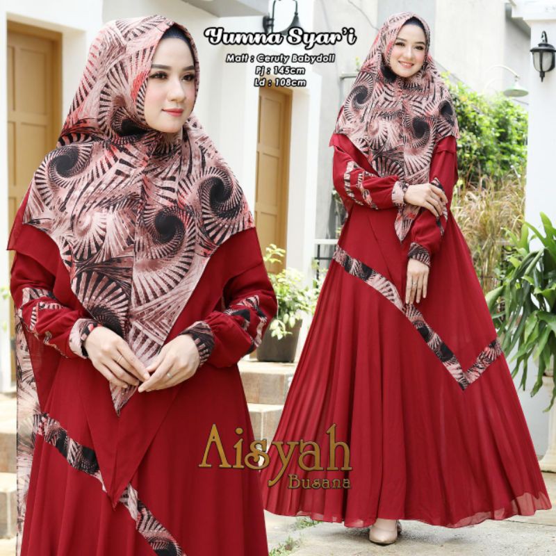 GAMIS SERUTY BABYDOLL SUPER PREMIUM DAN HIJAB SERUTY PREMIUM