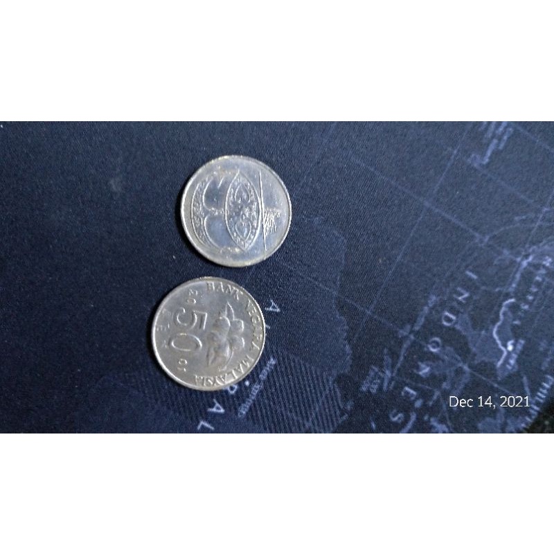 Uang Logam Kuno Malaysia 50 Sen