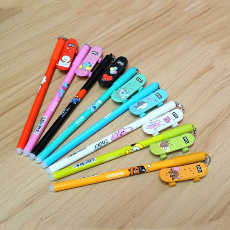 

Pena Skateboard BTS/BT21 Pen Pulpen Bolpen Gelpen Karakter Skate Skating