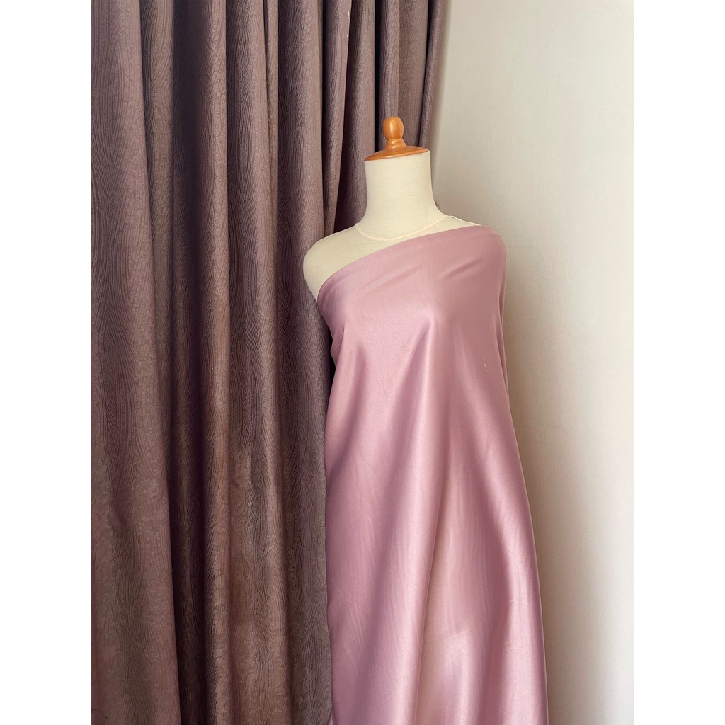 Bahan Kain Satin Velvet Premium Background Backdrop Foto Dress Meteran Murah Warna Pink Rosegold