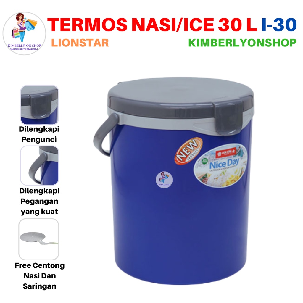 Rice Ice Bucket Hanami Termos Nasi Es 30 Liter I 30 Lion Star