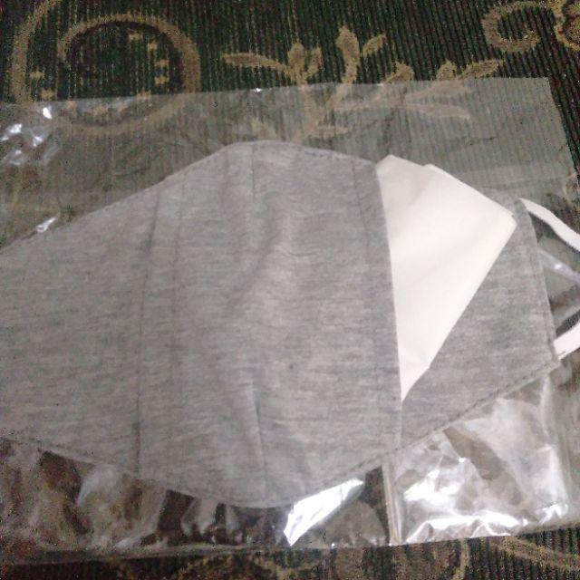 Masker Kain 3 Lapis Selip Tissue Filter Jadi 4 Lapis 4ply Face Mask Katun Anti Debu Cotton Mask