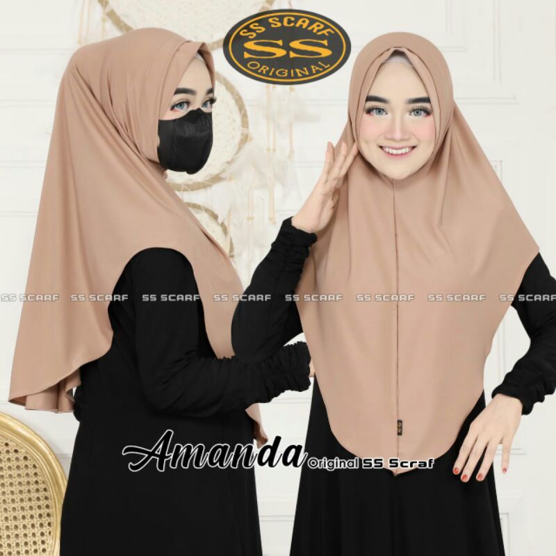 Jilbab Khimar Instan Simpel Amanda Medina Size L Ori SS Scraft-2