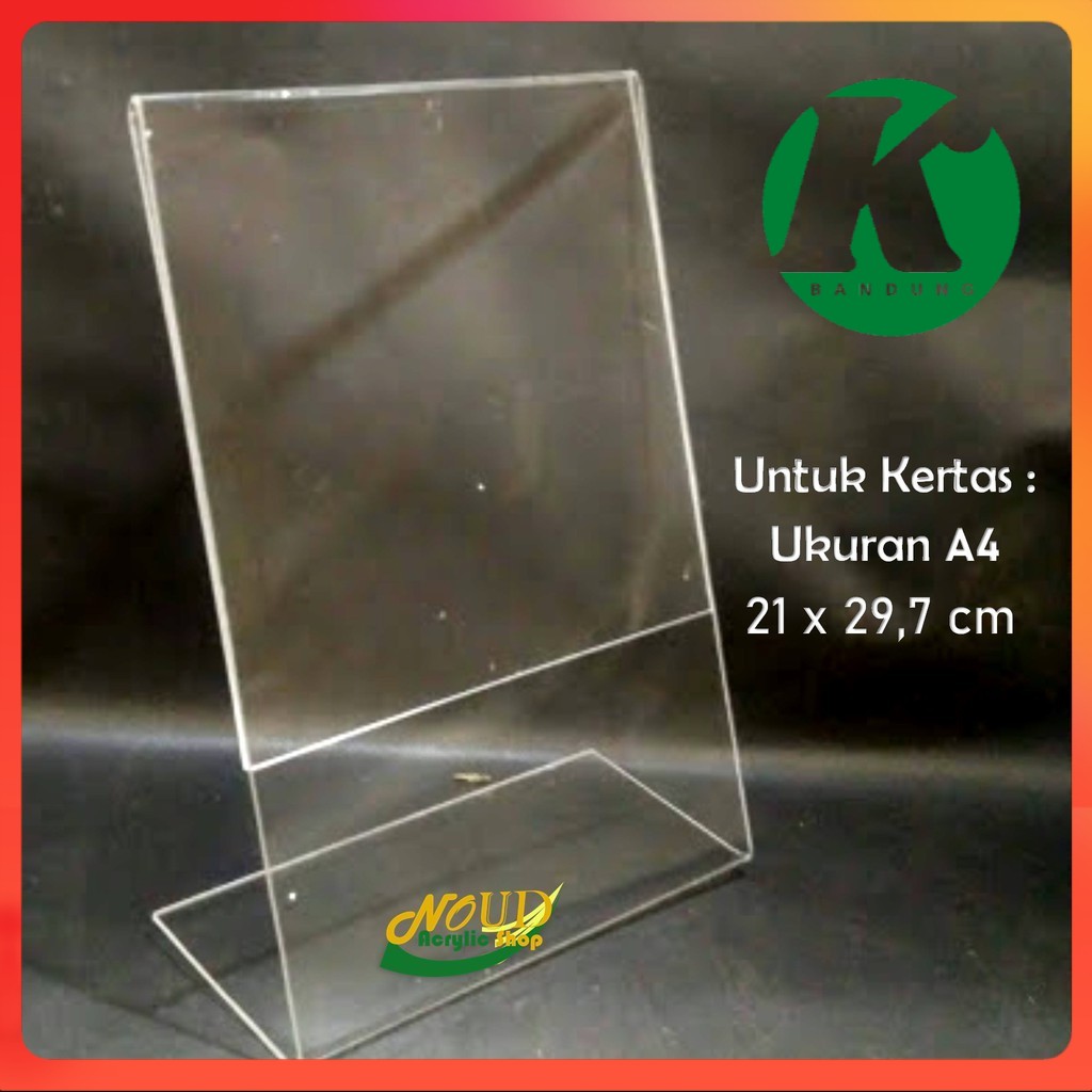 

Tent Holder - Tempat Brosur Akrilik- acrylic tent card tempat nama akrilik - A4