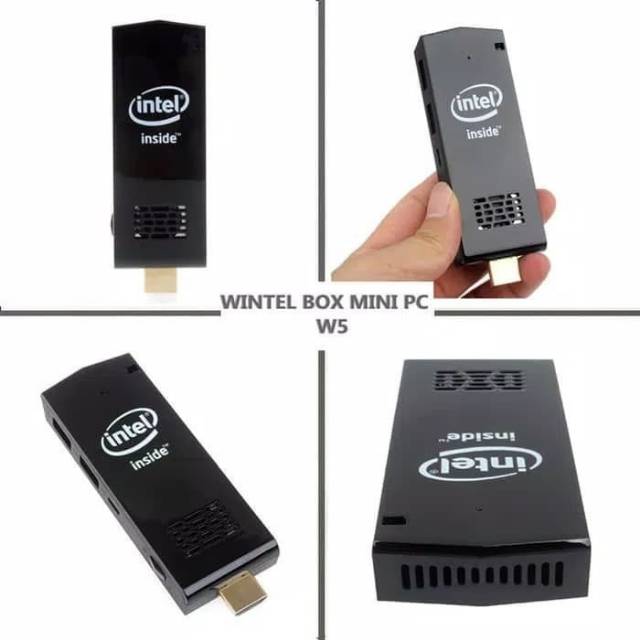 Intel Compute Stick MiniPC W5 Pro Quadcore X5 Z8350 Windows 10 64 Bit Original USB 3.0 HDMI ada Fan