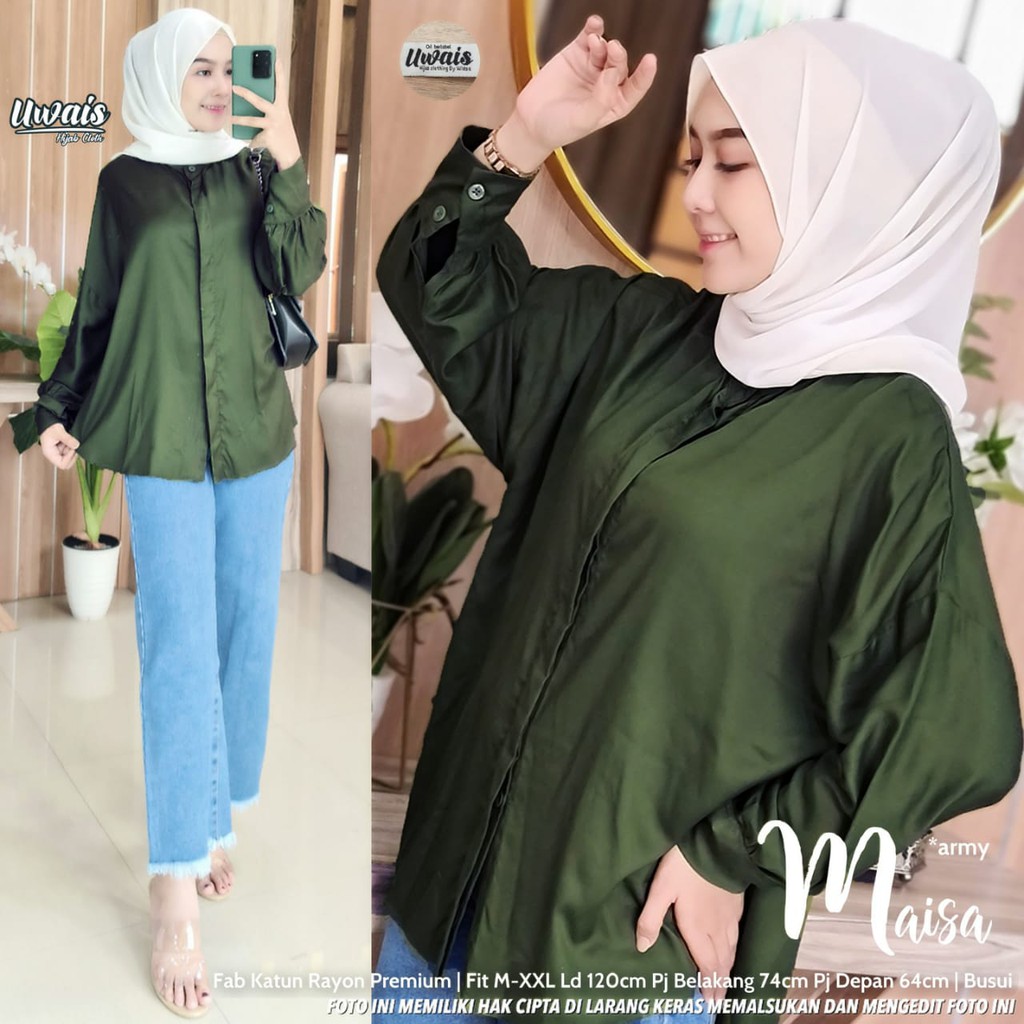 MAISA BLOUSE - blouse wanita / blouse kekinian / blouse cantik / simple blouse / blouse polos