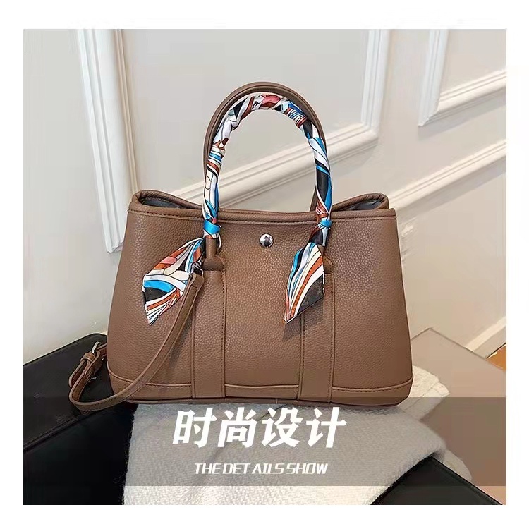 BJ60858 - BEIGE/BLACK/BROWN/COFFEE/KHAKI - TAS TOTE GARDEN PARTY FREE TWILLY WANITA FASHION IMPORT MODIS ELEGAN TERMURAH TERLARIS TERBARU BAGSTORE JAKARTA TAS BATAM ZC0858