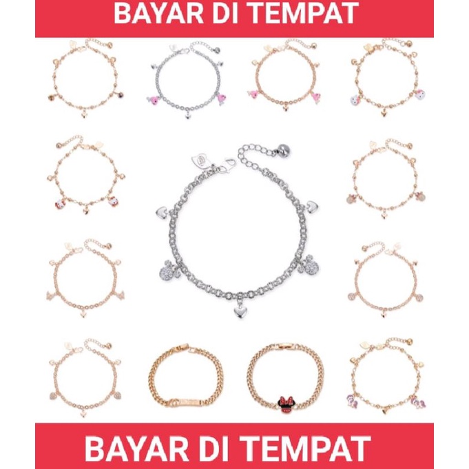 GELANG KAKI/TANGAN PERHIASAN ANAK ANAK TITANIUM XUPING GA0114 TERSEDIA WARNA GOLD DAN SILVER MOTIF PILIHAN ANTI KARAT