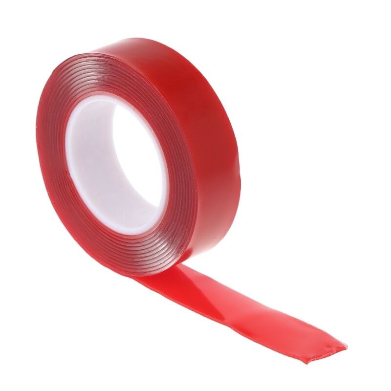 1 Roll Tape Perekat 2 Sisi Bahan Akrilik Warna Merah Panjang 2M Untuk Mobil