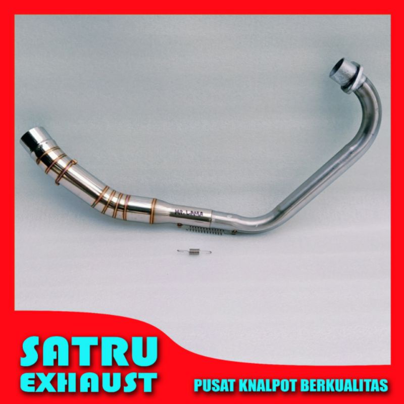 Pipa leheran knalpot Megapro Lama full stainless Megapro Primus