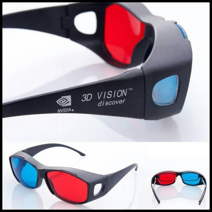 3D Glasses Kacamata Kaca Mata Frame Plastik Vision Red Cyan