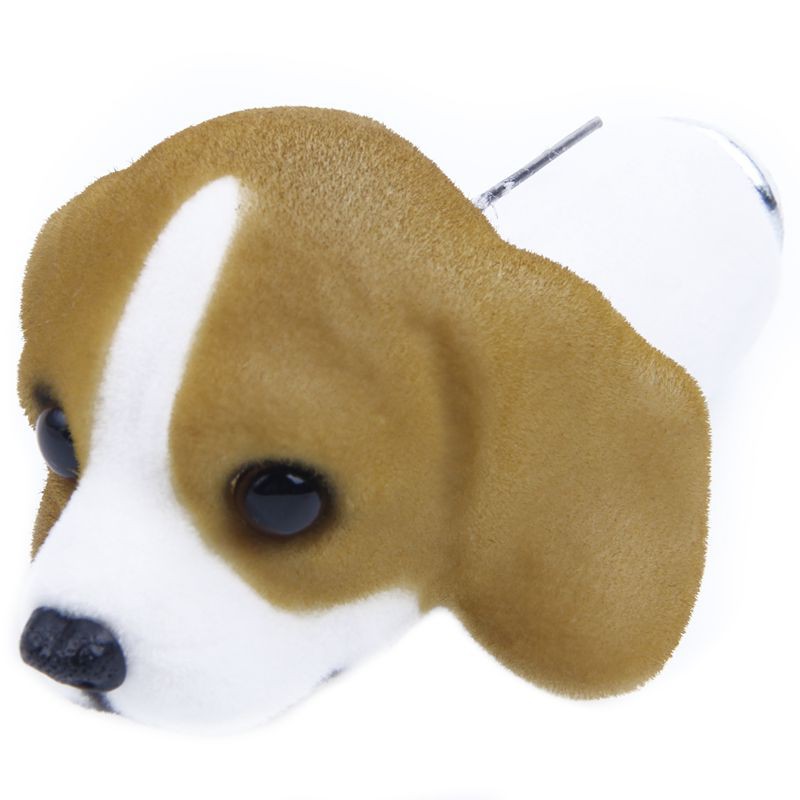Boneka Anjing Bobbing Head Beagle Nodding Warna Hitam Putih