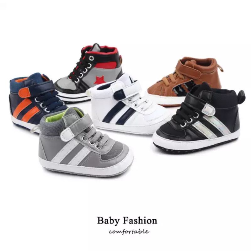 Sepatu Bayi Laki Laki - Sepatu Sneaker Prewalker Baby Boy S1215