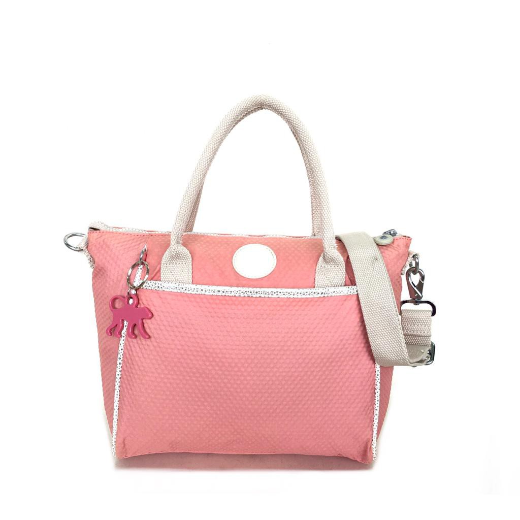 TAS KIPLING ORIGINAL Amiel Basic plus Capsule Dots Shell Pink Handbag Medium 2 Fungsi Kerja Roomy