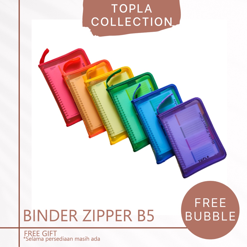 

[Grosir] TOPLA Binder Zipper File Note Catatan B5 File 26 Ring Besi Untuk Kuliah Sekolah Kantor 988