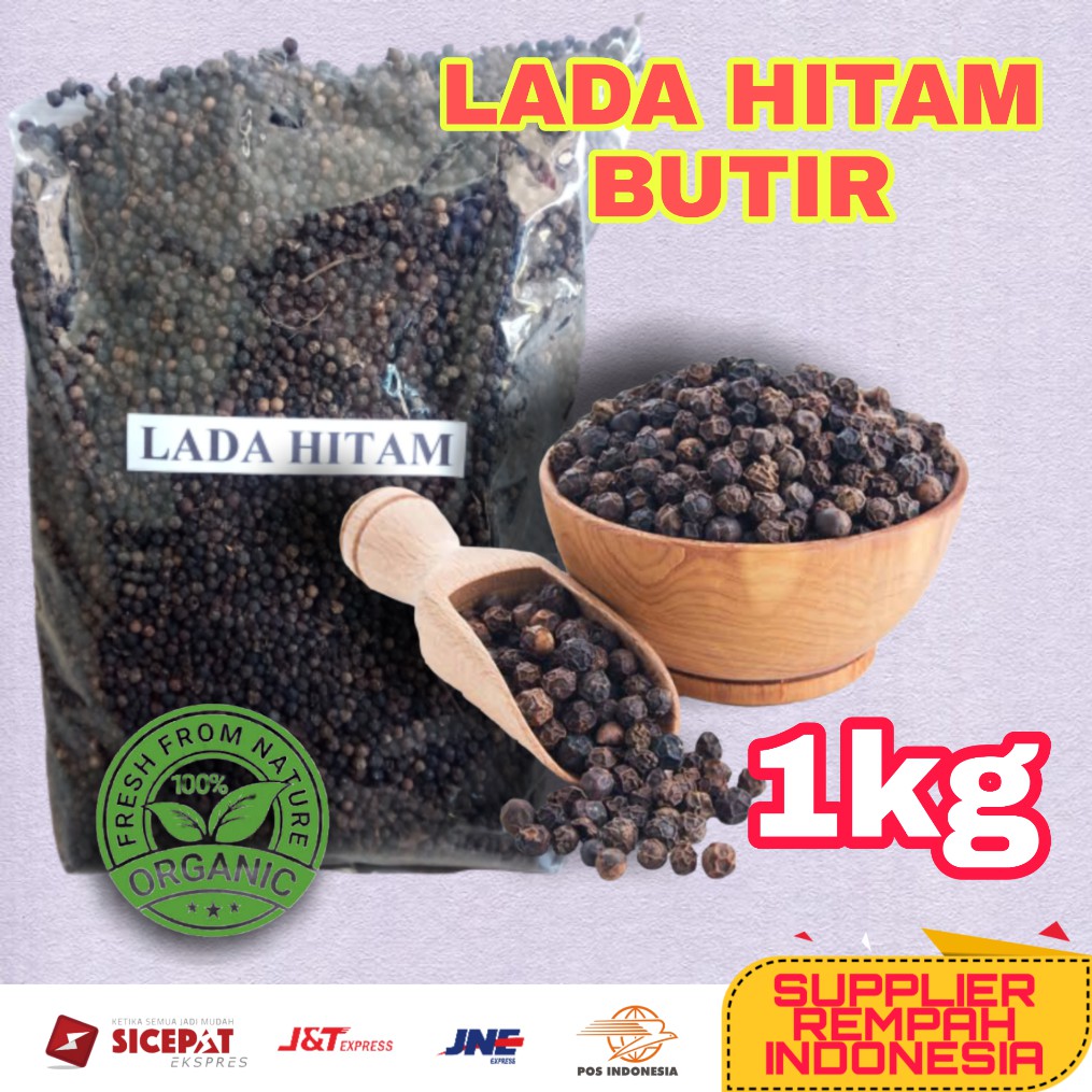 

Lada Hitam Butir Grade A | 100% Murni Tanpa Campuran 1 Kg