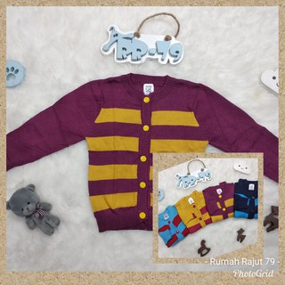 Cardigan sweater anak stripe -2-4T