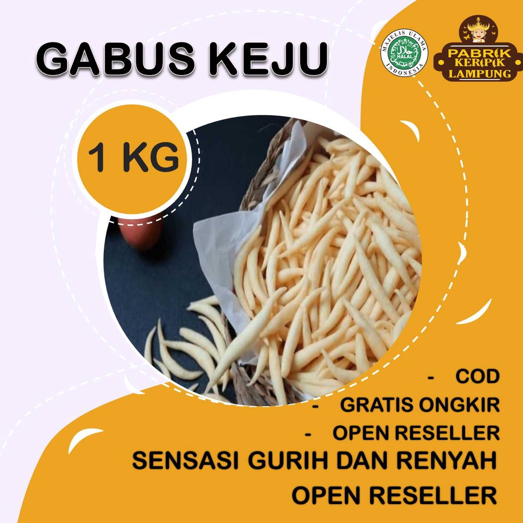 

1KG Telur Gabus Keju By Pabrik Keripik Lampung