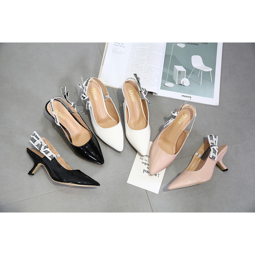 Christian Dior J'adior Ribbon Slingbag Kitten Heels